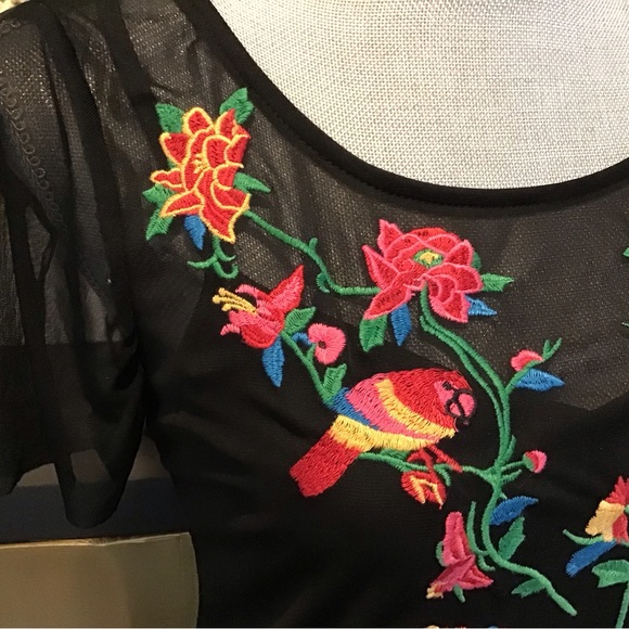 Black Embroidery Maxi Dress - Picture 7 of 12